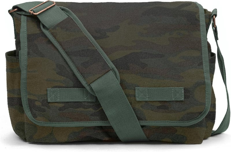 Sweetbriar Classic Vintage Messenger Bag - Original Heavyweight Cotton Canvas Shoulder Bag with Upgraded Features - Image 1