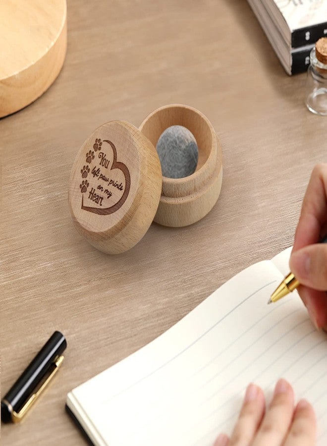 free-space Dog Memorial Box for Loss Pet Wooden Keepsake Box with Pet Paw Engraving Ashes Or Hair Case Urn Memorial Gift(Brown) - Image 4