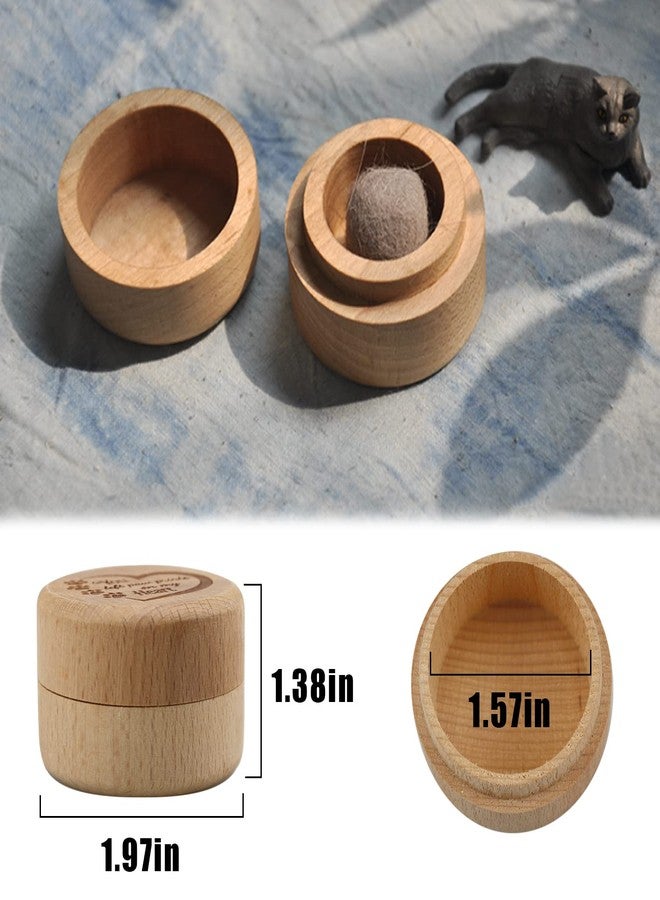 free-space Dog Memorial Box for Loss Pet Wooden Keepsake Box with Pet Paw Engraving Ashes Or Hair Case Urn Memorial Gift(Brown) - Image 2
