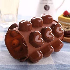 Lexazo Silicone Heart Shape Chocolate Mould Jelly Candy Mould Cake Baking Mould 15Cavity Bakeware Mould Pack of 1 - Image 3