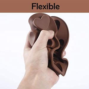 Lexazo Silicone Heart Shape Chocolate Mould Jelly Candy Mould Cake Baking Mould 15Cavity Bakeware Mould Pack of 1 - Image 5