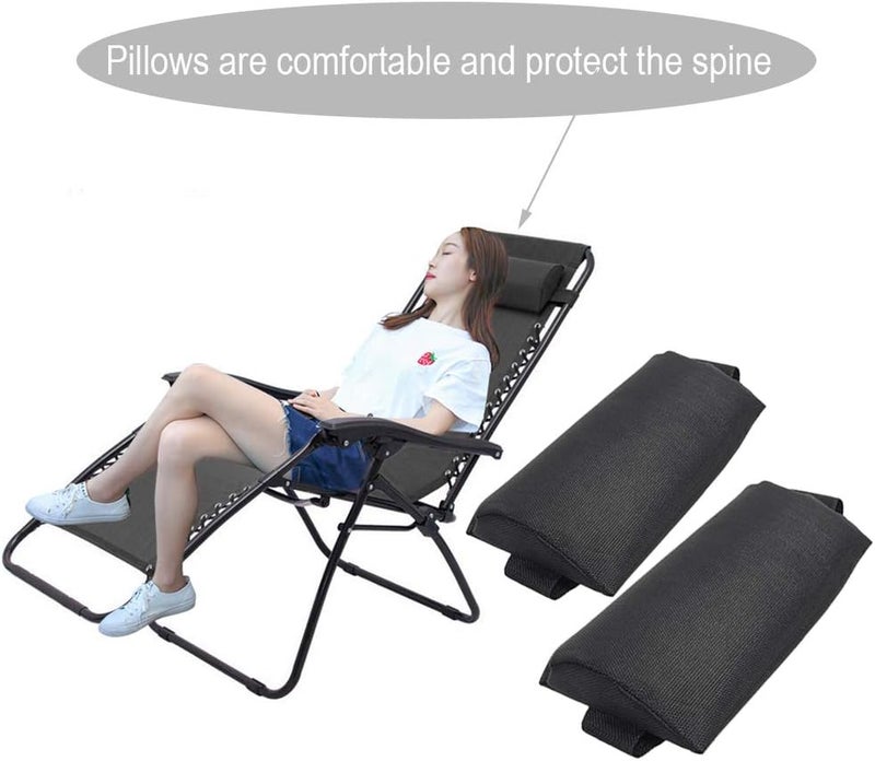 klarako2X Replacement Headrest Head Cushion Pillow for Anti Gravity Lounge Chair/Recliner klarakoBlack - Image 3
