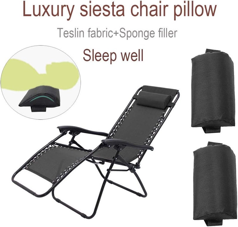 klarako2X Replacement Headrest Head Cushion Pillow for Anti Gravity Lounge Chair/Recliner klarakoBlack - Image 4