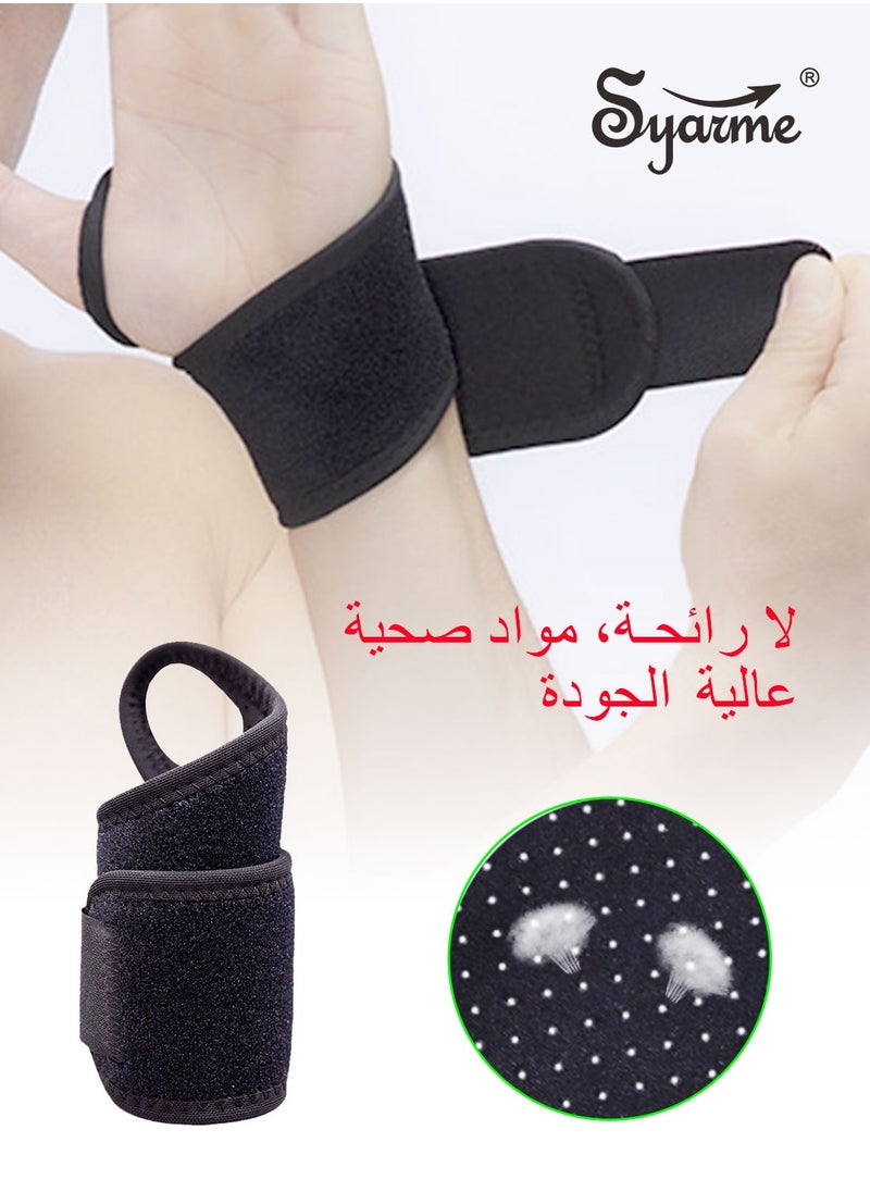 Syarme Wrist Brace for Carpal Tunnel, Breathable and Adjustable Wrist Support Brace Stabilizer, Wrist Compression Wrap, One Size Fits Left or Right Hand, Including Travel Storage Bag  - Image 4
