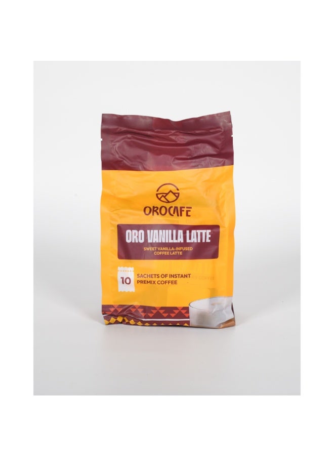 Orocafe Vanilla Latte Coffee Premix 10 Sachets (210g) – Flavored Instant Latte Mix, Single Uganda Origin - Image 1
