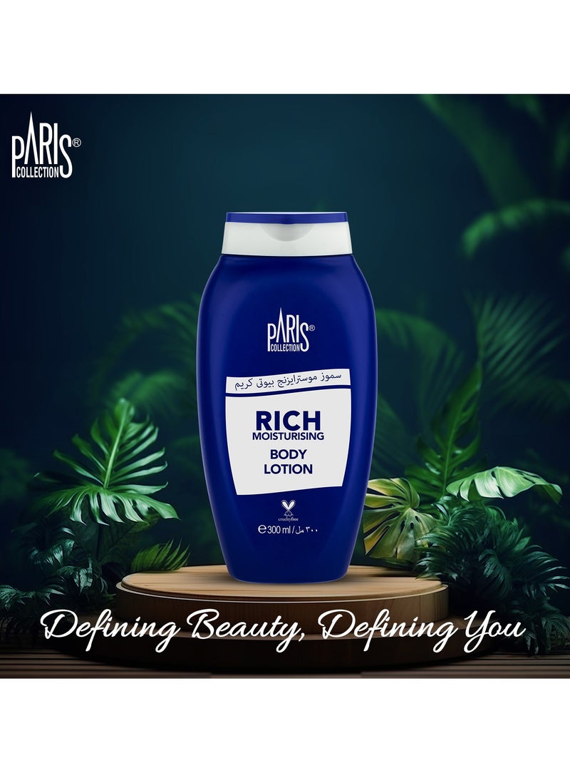 باريس كولكشن غسول الجسم بالجلسرين للترطيب المكثف، لوشن مرطب للجسم للجنسين 300 مل - Image 2
