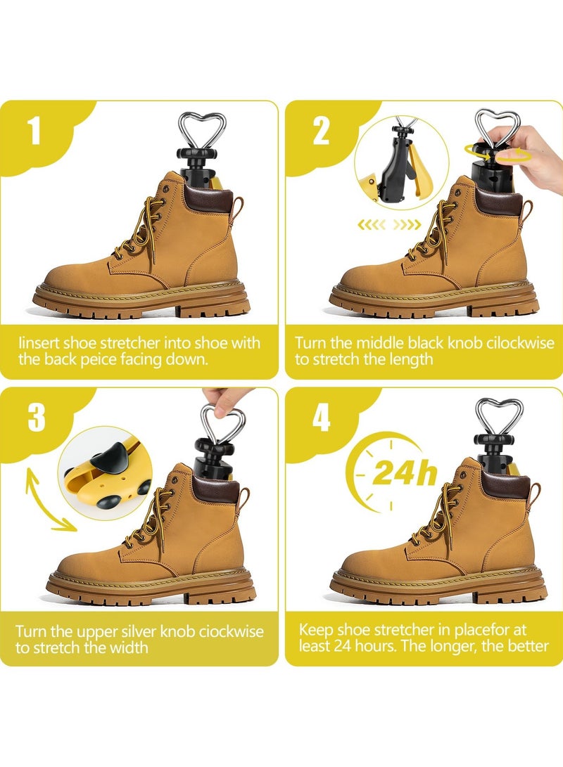 كيلا موسع أحذية، موسع أحذية جديد للنساء والرجال، قابل للتمدد في 4 اتجاهات، لتشكيل الجزء الداخلي من الحذاء، للأحذية العالية والأحذية ذات الأربطة أو السحابات، ومعظم الأحذية المسطحة والأحذية ذات الكعب العالي - Image 4
