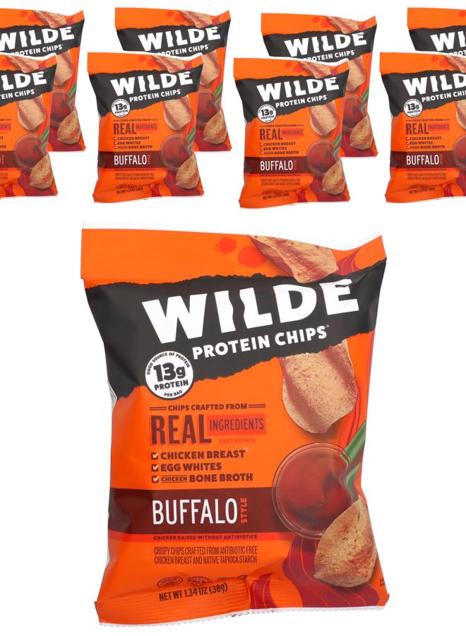 Wilde Brands Protein Chips Buffalo Style 8 Bags 1.34 oz (38 g) Each 