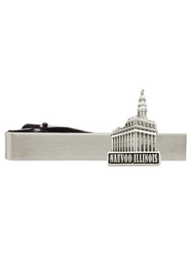 Ringmasters LDS Nauvoo Illinois Temple Silver Steel Tie Bar - Tie Clip - Priesthood Gift, LDS Missionary, Tie Clip