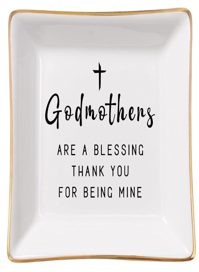 Spegiffu Godmother Gifts from Godchild, Gifts for Godmother Trinket Ring Dish - Godmothers...Thank You for Being Mine, Birthday Christmas Mother's Day Gift for Godmother - Image 1
