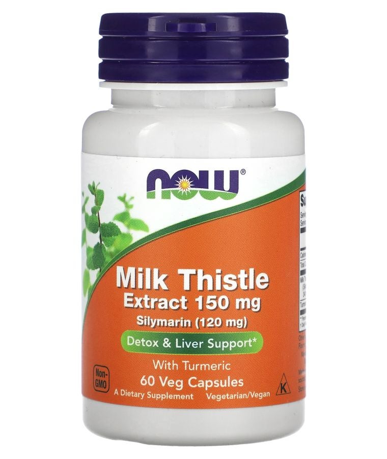 now Milk Thistle Extract with Turmeric 60 Veg Capsules