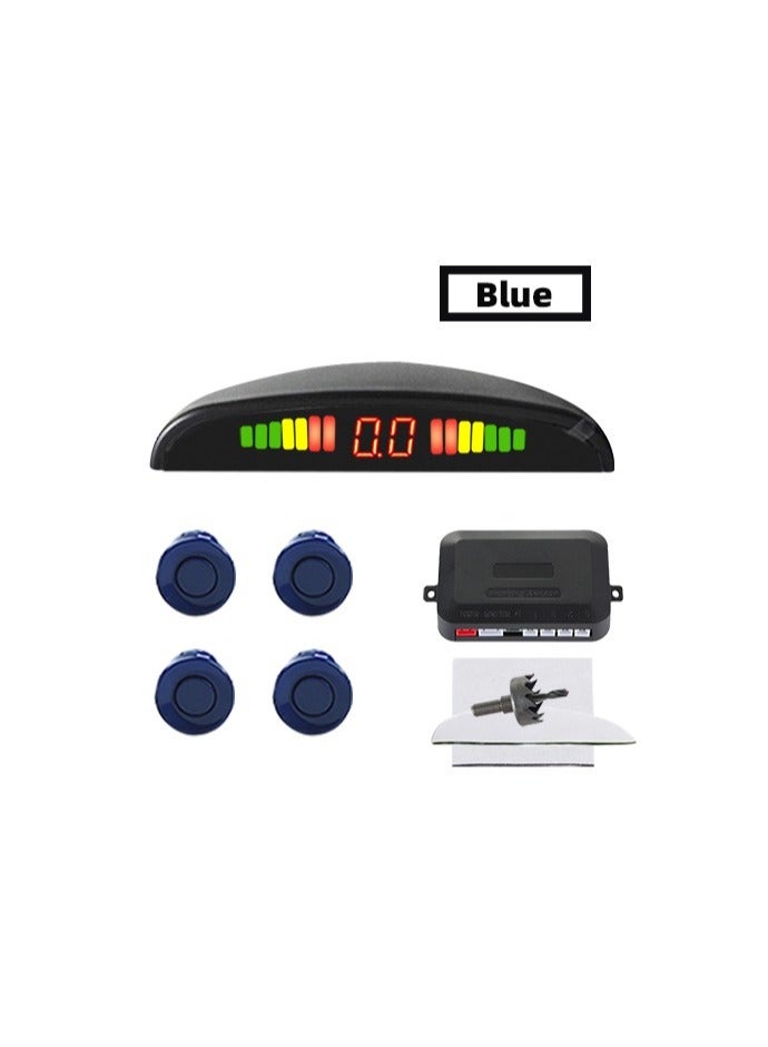 Loquat Hippcron Car LED Parking Sensor Kit 4 Sensors 22mm Reverse Radar Sound Alert Indicator System - Image 1