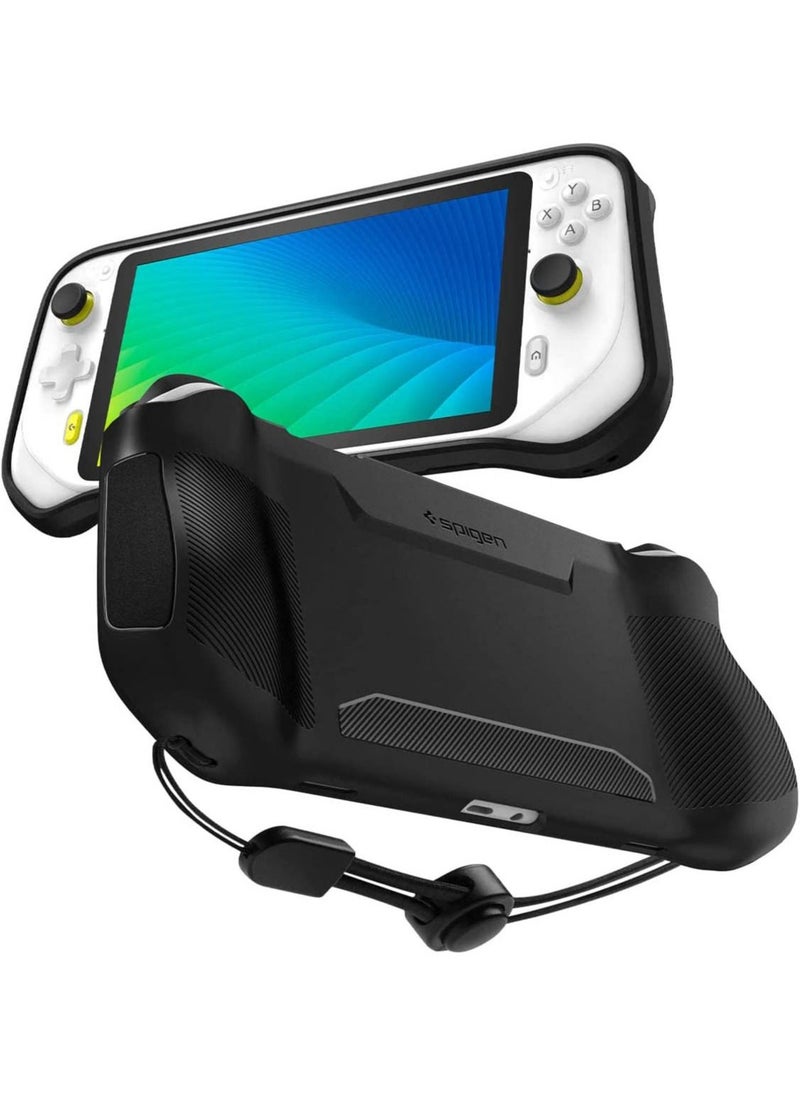 Spigen Rugged Armor for Logitech G Cloud Gaming Handheld Protective Case Cover with Wrist Strap - Matte Black  - Image 1