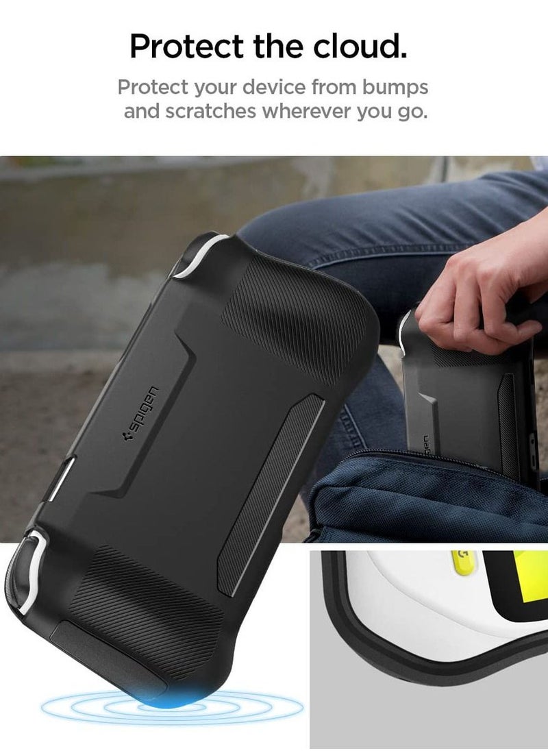 Spigen Rugged Armor for Logitech G Cloud Gaming Handheld Protective Case Cover with Wrist Strap - Matte Black  - Image 4