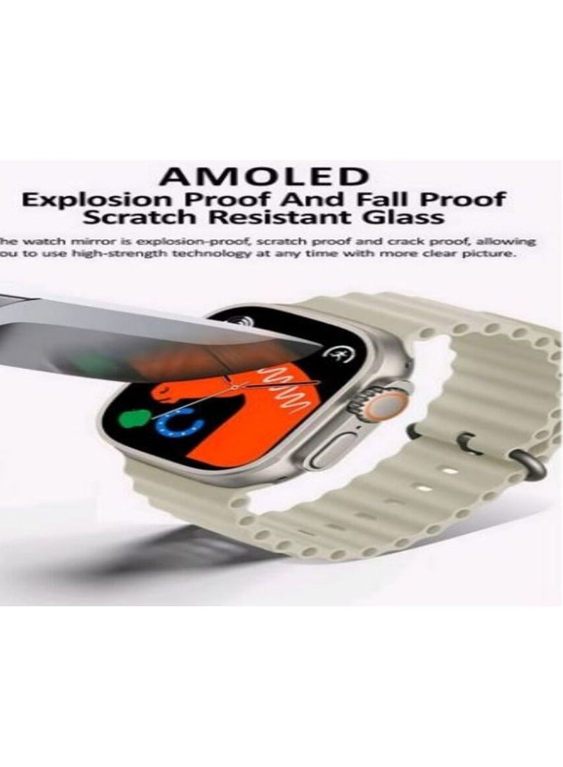 HK8 Pro Max 2.12" AMOLED screen Ultra Smart Watch Series 8 49mm Memory 256MB Battery 320mAh Compass NFC Waterproof IP68 Wireless Charging Beige - Image 3