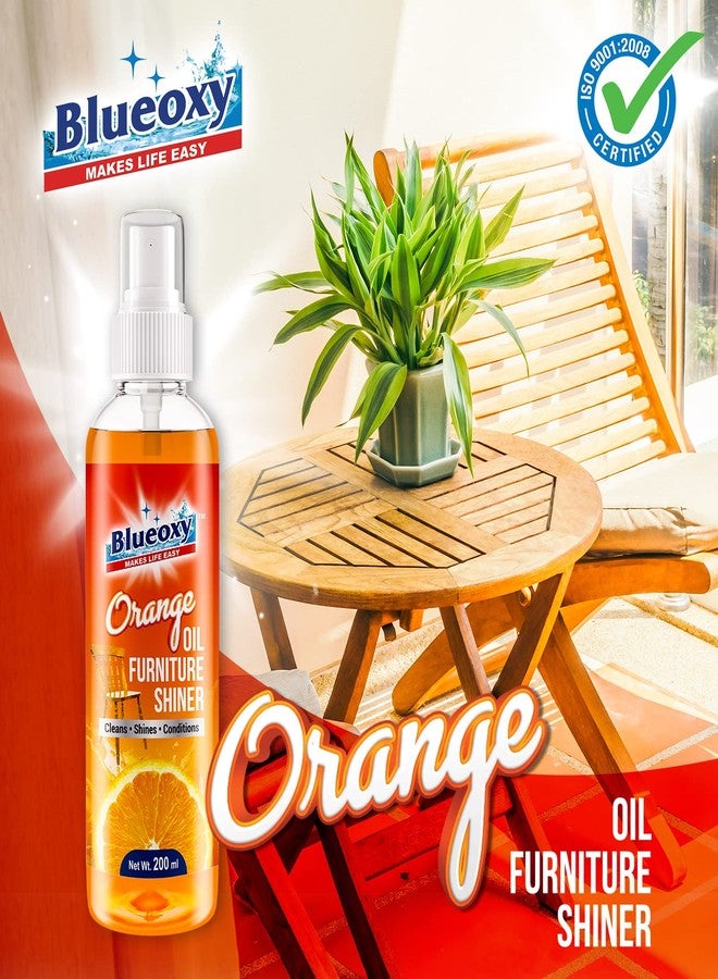 BLUEOXY Orange Oil Furniture Shiner |Furniture Cleaner |Conditioner |Natural Furniture Care Product |Wood Restorer Shiner| Enhance the Natural Grain of the Wooden Furniture| RTU Spray| 200 ML| QTY 1 - Image 2