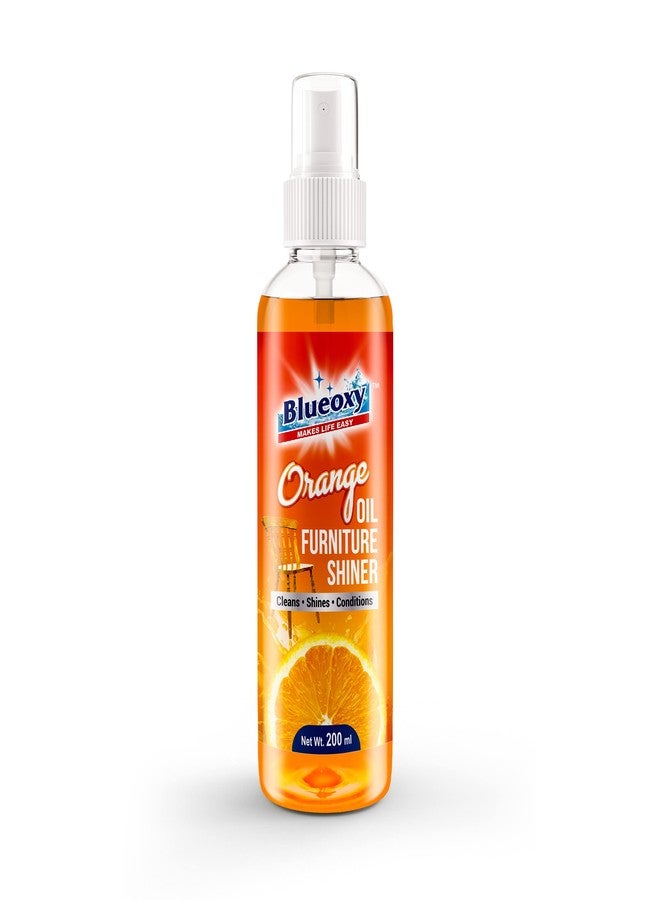 BLUEOXY Orange Oil Furniture Shiner |Furniture Cleaner |Conditioner |Natural Furniture Care Product |Wood Restorer Shiner| Enhance the Natural Grain of the Wooden Furniture| RTU Spray| 200 ML| QTY 1 - Image 1