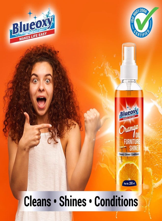 BLUEOXY Orange Oil Furniture Shiner |Furniture Cleaner |Conditioner |Natural Furniture Care Product |Wood Restorer Shiner| Enhance the Natural Grain of the Wooden Furniture| RTU Spray| 200 ML| QTY 1 - Image 5