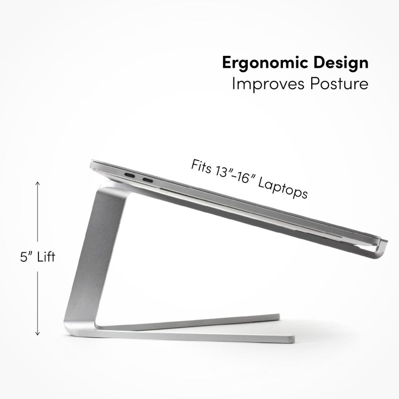 xympo Aluminum Laptop Stand for Desk, fits 13" - 16" Laptops - Image 2