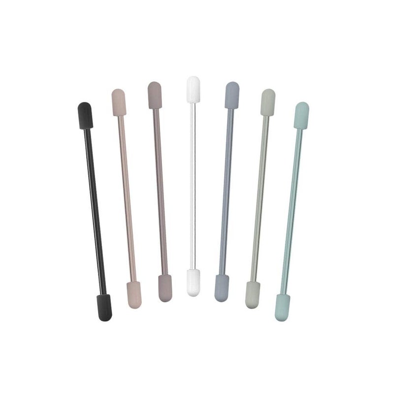 Daily Objects Wrap-Lock Strip Cable Bind | Silicone Multipurpose Organiser Binder for Bundling Cable and Earphones to Organise Home, Desks, Offices, Cars, Cubicles While Work Or Travel | Set of 7 - Image 1