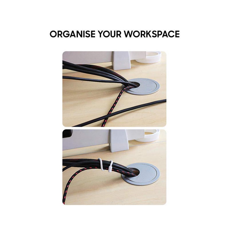 Daily Objects Wrap-Lock Strip Cable Bind | Silicone Multipurpose Organiser Binder for Bundling Cable and Earphones to Organise Home, Desks, Offices, Cars, Cubicles While Work Or Travel | Set of 7 - Image 3