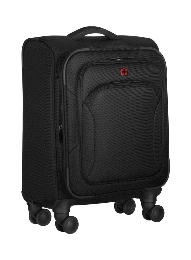 Wenger Vibrave 46cm Softcase 4 Double Wheel Expandable Cabin Luggage Trolley Black - 612551 - Image 5