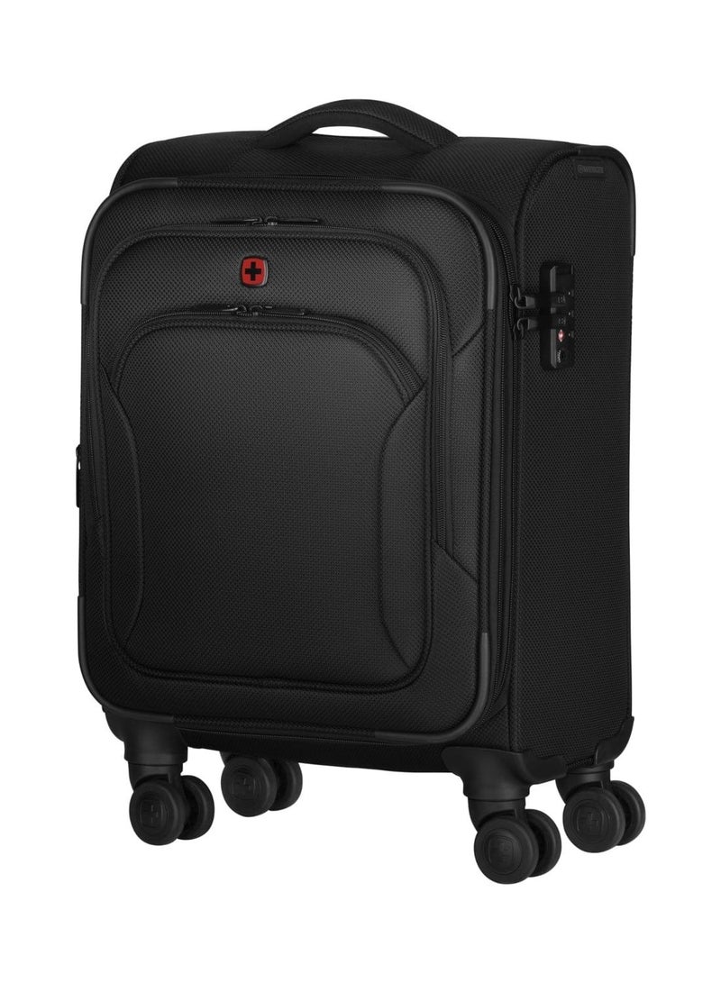 Wenger Vibrave 46cm Softcase 4 Double Wheel Expandable Cabin Luggage Trolley Black - 612551 - Image 4
