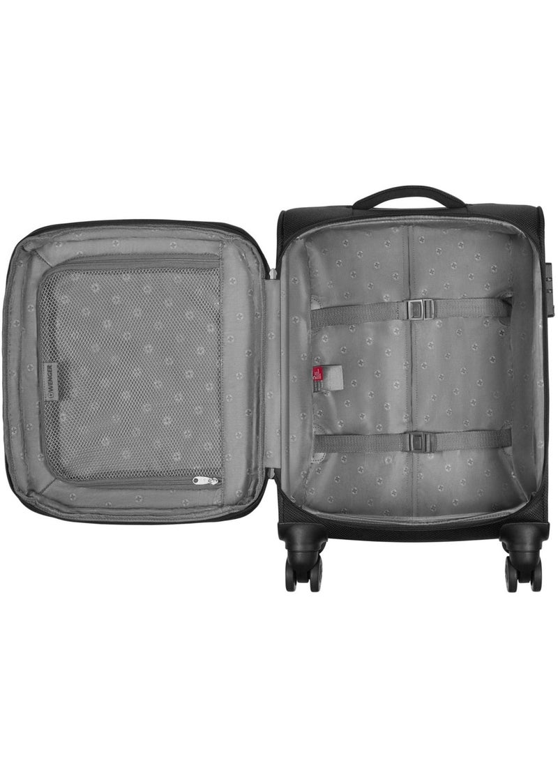 Wenger Vibrave 46cm Softcase 4 Double Wheel Expandable Cabin Luggage Trolley Black - 612551 - Image 3