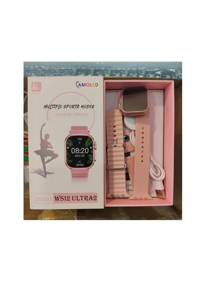Generic - ساعة ذكية mini WS12 ULTRA2 إصدار رياضي 41 ملم HD شاشة كاملة شحن لاسلكي أكثر من 48 وظيفة مع أشرطة إضافية - Image 1