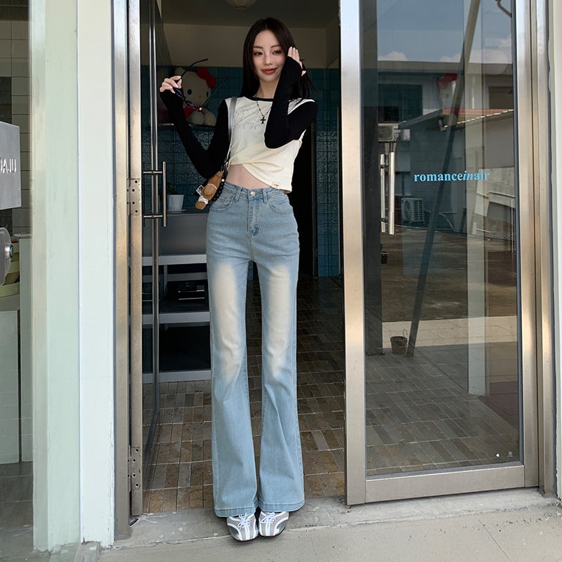Spice Girls Vintage Weird Jeans Women'S High Waist Stretch Slim Fit Slimming Horseshoe Flared Pants - Image 1
