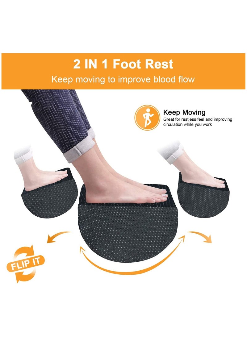 HaHaHai Foot Rest for Under Desk Ergonomic Memory Foam Footrest Pillow with Adjustable Heights & Non-Slip Bottom Breathable Washable Cover, Office Foot Stool for Lumbar Back Knee Pain at Home Airplane Travel  - Image 4
