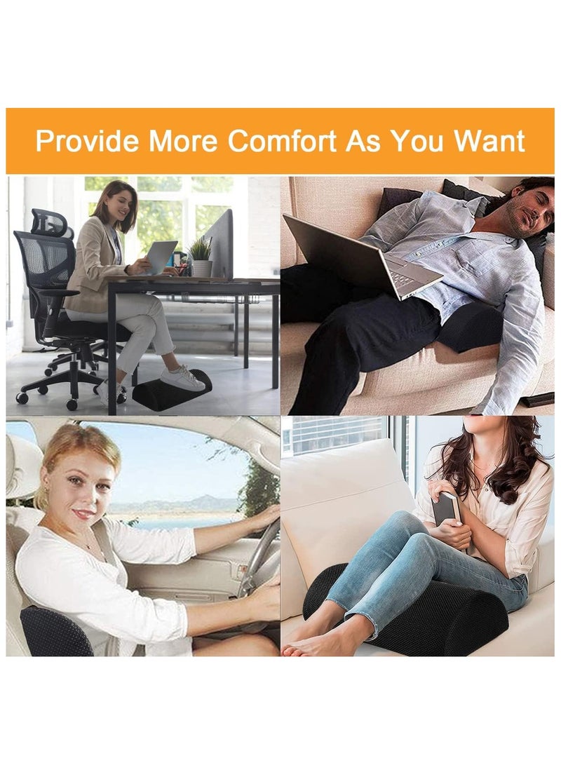 HaHaHai Foot Rest for Under Desk Ergonomic Memory Foam Footrest Pillow with Adjustable Heights & Non-Slip Bottom Breathable Washable Cover, Office Foot Stool for Lumbar Back Knee Pain at Home Airplane Travel  - Image 3