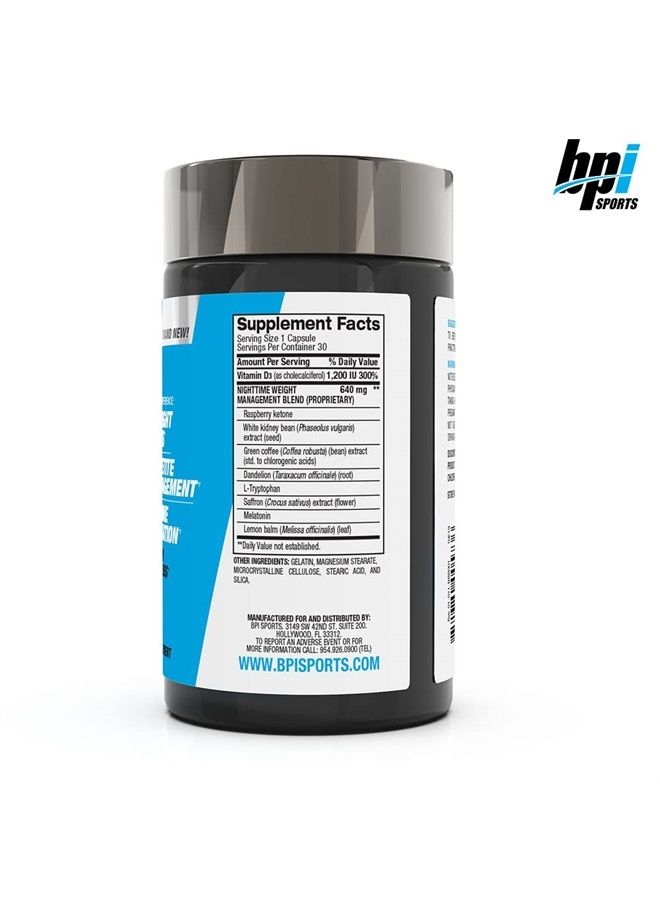 BPI SPORTS Nite burn – Nighttime Fat Burner & Sleep Support – Keto-Friendly – Weight Loss, Burn Fat, Relaxation, Boost Metabolism – 30 servings – 640mg, Capsule - Image 5
