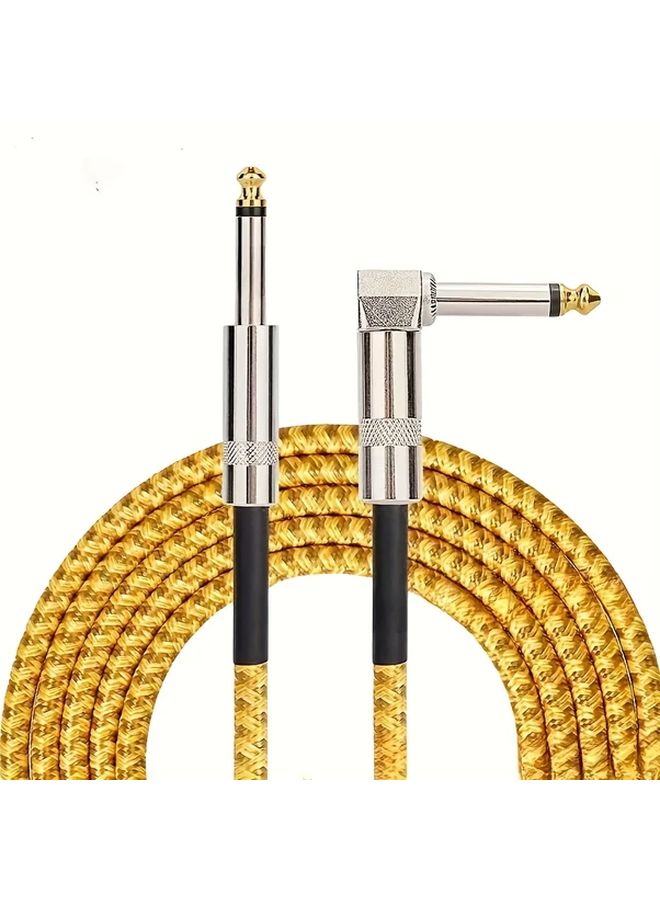 Premium Electric Guitar Bass Amplifier Cable 10ft 20ft High Fidelity Sound Durable Flexible Right Angle Large Three Core - Image 5