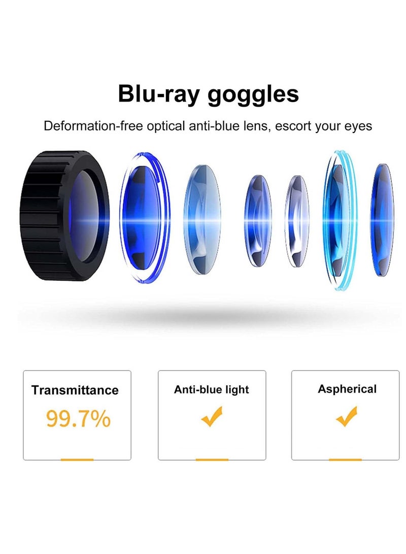 VR Headset Compatible/iOS/PC, Virtual Reality with Wireless Handle, VR Glasses for Immersive Games in 3D Movies with 360 Degree Panoramic Vision, for 3.5-6 Inch - Image 5