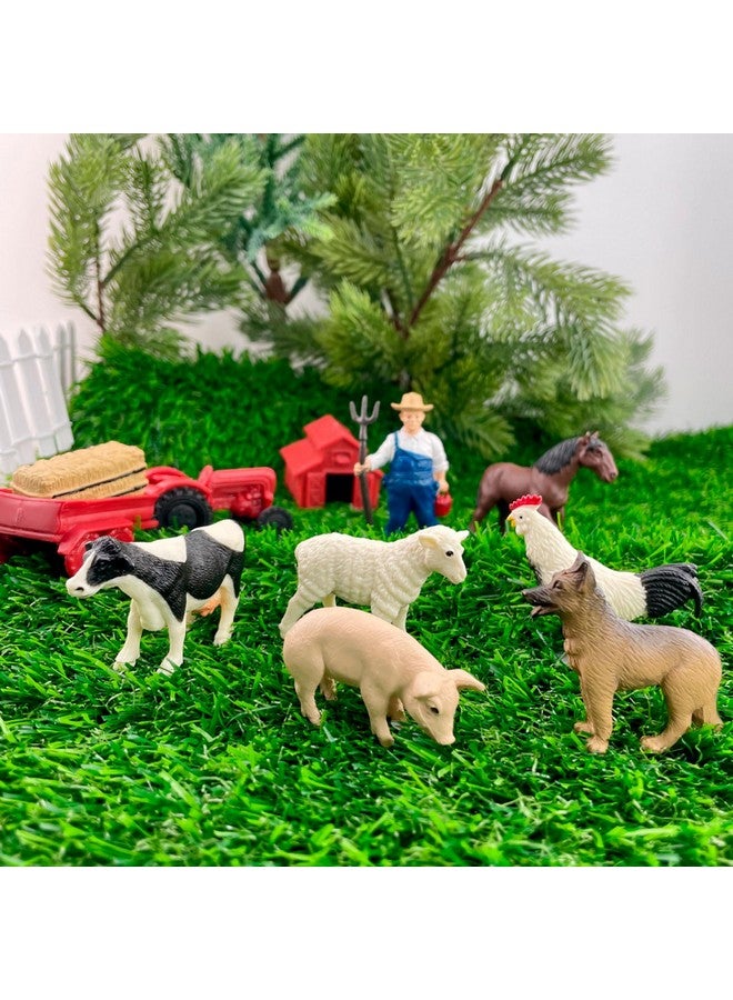 Safari Ltd. Safari Ltd. Country Farm TOOB - Figurines of Cow, Farmer, German Shepherd, Shire Horse, Rooster, Trailer, Tractor, Pig, Hay Bale, Ewe, Barn - Educational Toy Figures For Boys, Girls & Kids Ages 3+ - Image 2