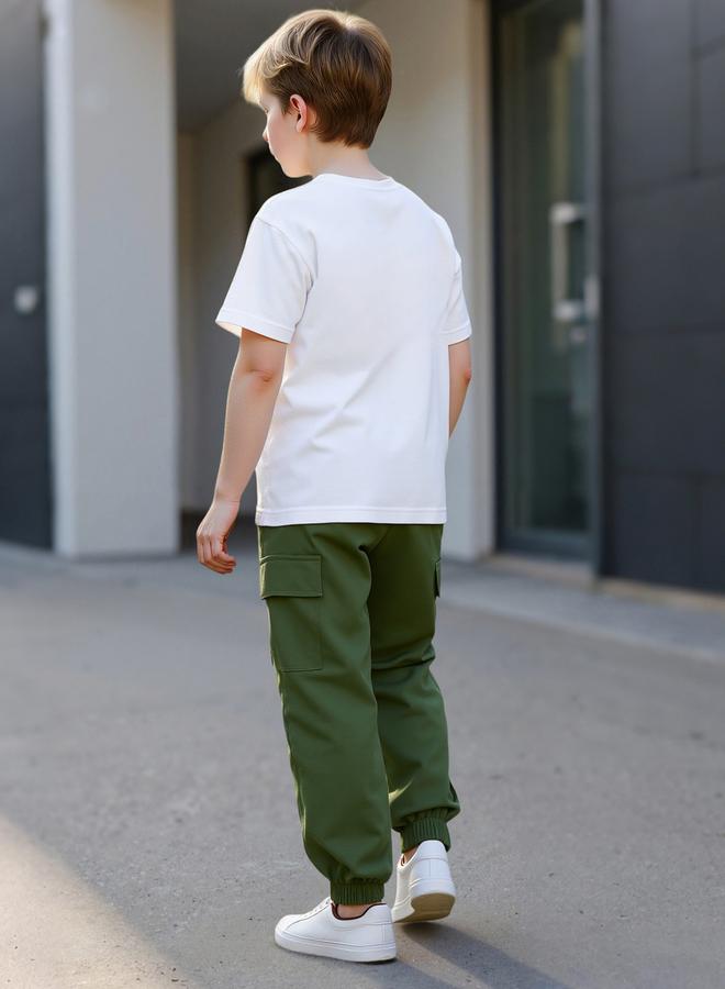 تايك تو طقم تيشيرت بطبعة عيد ميلاد مع جوغر كارجو - Image 3