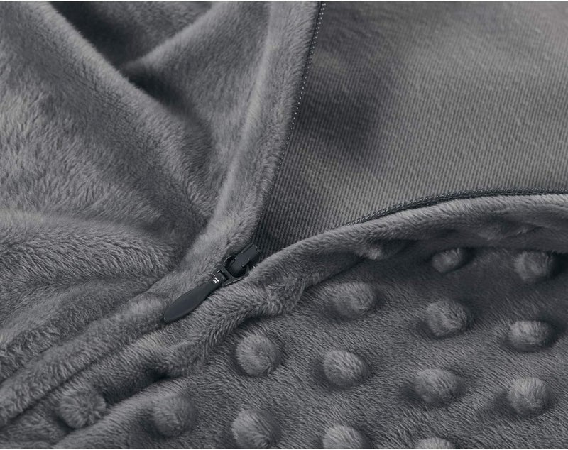 RelaxBlanket 36''x48'' Duvet Cover for Weighted Blanket | Premium Super Soft Minky Dot | Dark Grey - Image 5