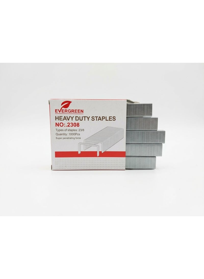 Evergreen Heavy Duty Staples 23/8 (2308), 1000 Pcs for 30-50 Sheets - Image 2