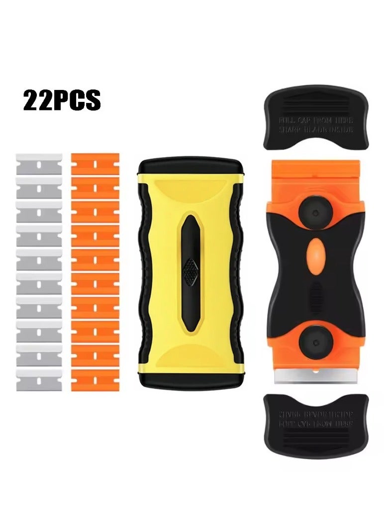 22 pcs set double-head cleaning scraper cleaning glue removal tool glass scraper cleaning - Image 1