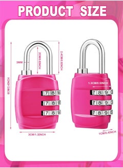 Generic 6 Pcs Luggage Combination Locks, 3 Digit Combinations Padlock Safe Cipher Lock Mini Combination Lock Resettable Number Lock for Lockers Suitcases Luggage Briefcases Computer Bags  - Image 2