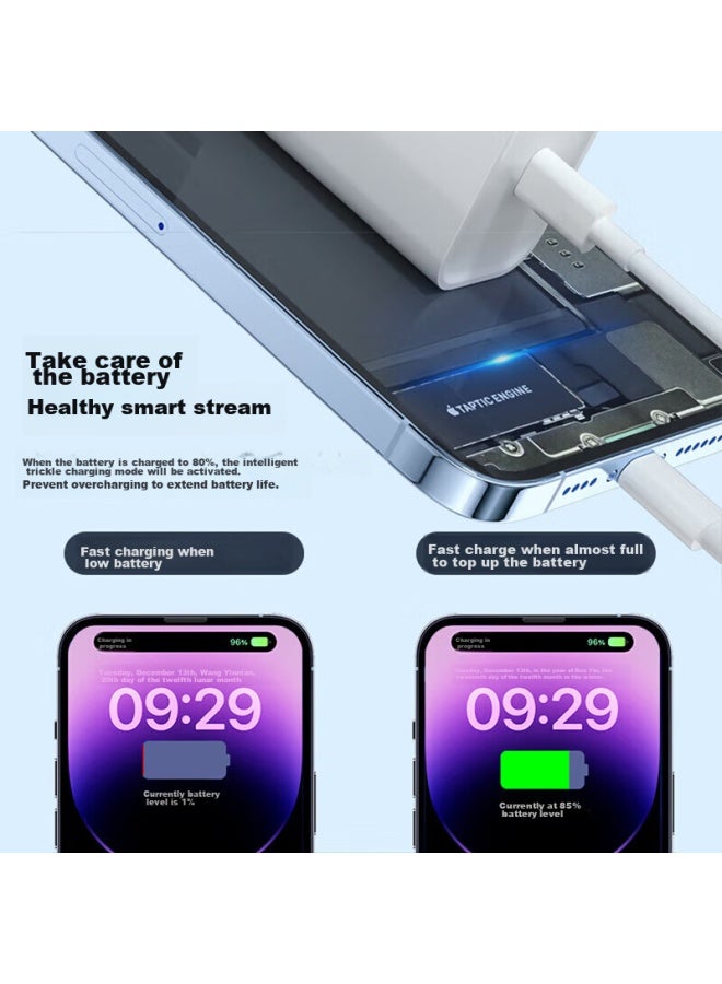 Stiger Gan Charger Compatible With Apple 20w Fast Charging Set, 18w Compatible With Iphone 14/13/12/pro/max 11 Pd Charging Head, Data Cable, Phone Plug - Image 4