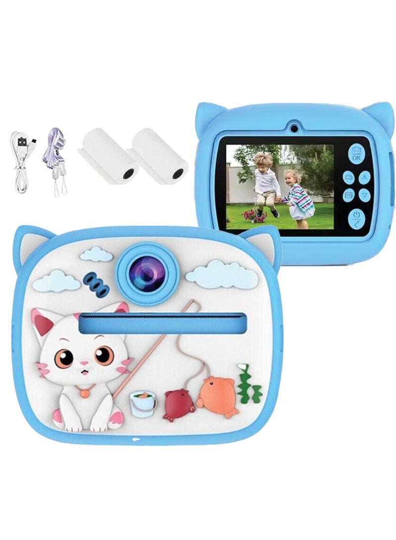 BlueFire 1080P HD 2.4 Inch Screen Mini Photo Printer – Portable Zero Ink Instant Print Camera for Kids, 2400W Pixels, 1300mAh Battery (2000 Photos per Charge), Video Recording, Photo Sticker & Filter, Multi-Scene Modes - Image 1