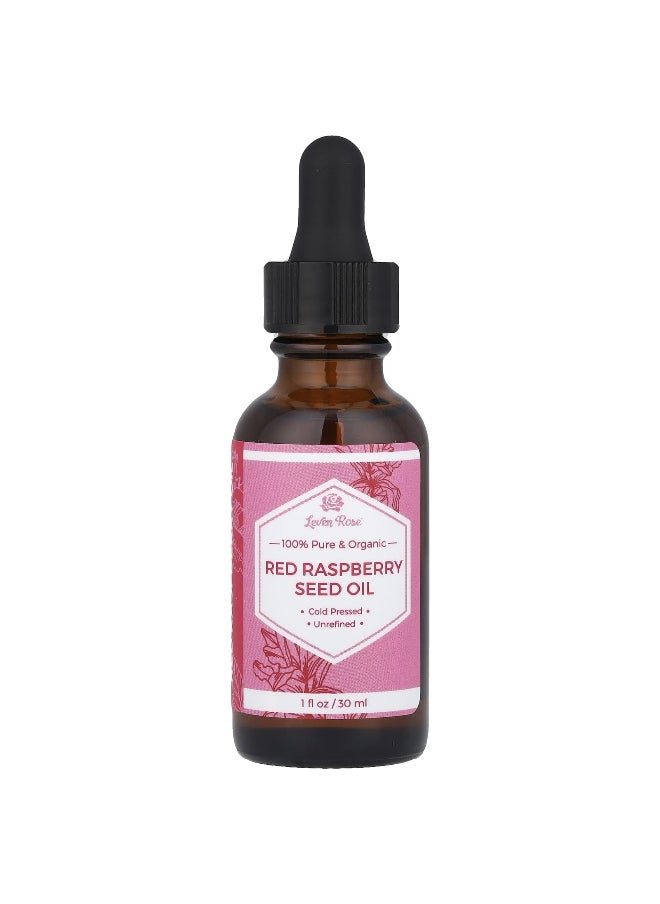 Leven Rose Leven Rose, 100% Pure & Organic, Red Raspberry Seed Oil, 1 fl oz (30 ml)  - Image 1