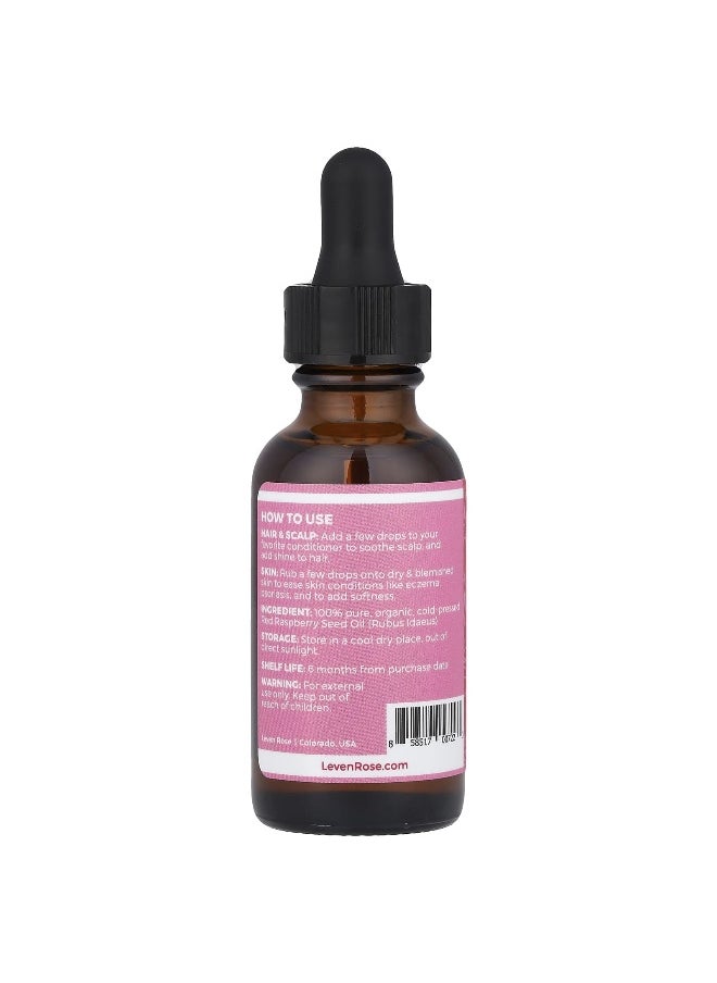 Leven Rose Leven Rose, 100% Pure & Organic, Red Raspberry Seed Oil, 1 fl oz (30 ml)  - Image 2