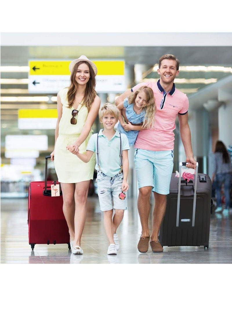 واي آند دي Unicorn Luggage Tag Flamingo and Airplane Kids Labels for Suitcases, Cute PVC Travel ID Tags with Adjustable Strap - Image 2