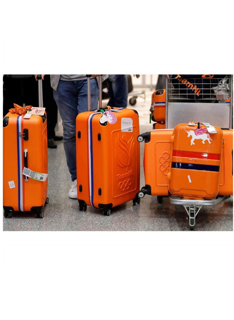 واي آند دي Unicorn Luggage Tag Flamingo and Airplane Kids Labels for Suitcases, Cute PVC Travel ID Tags with Adjustable Strap - Image 3