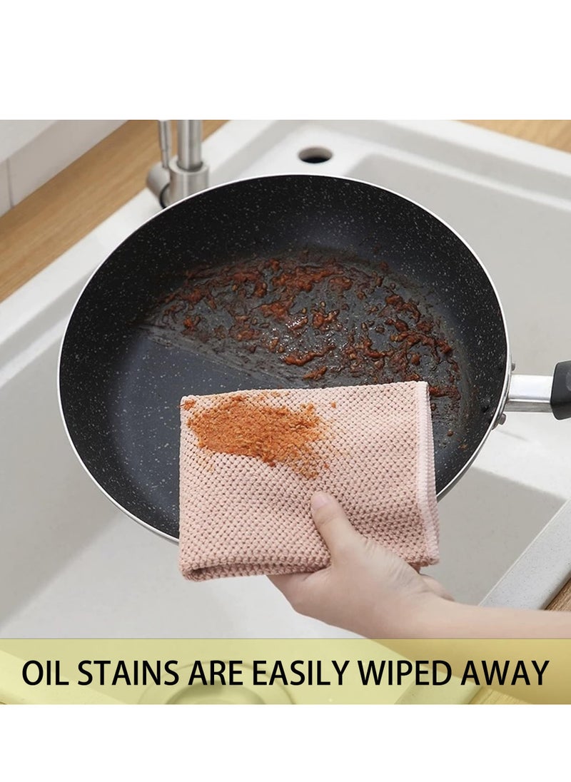 TAYRAN - 6 Pcs Kitchen Towels Set, Microfiber Cleaning Cloth, Fish Scale Multi-Purpose Reusable Kitchen Wipes, is for Home, Cars Window Cleaning, Must Household Cleaning Tools (30cm x 30cm ) - Image 1