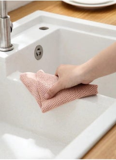TAYRAN 6 Pcs Kitchen Towels Set, Microfiber Cleaning Cloth, Fish Scale Multi-Purpose Reusable Kitchen Wipes, is for Home, Cars Window Cleaning, Must Household Cleaning Tools (30cm x 30cm )  - Image 5