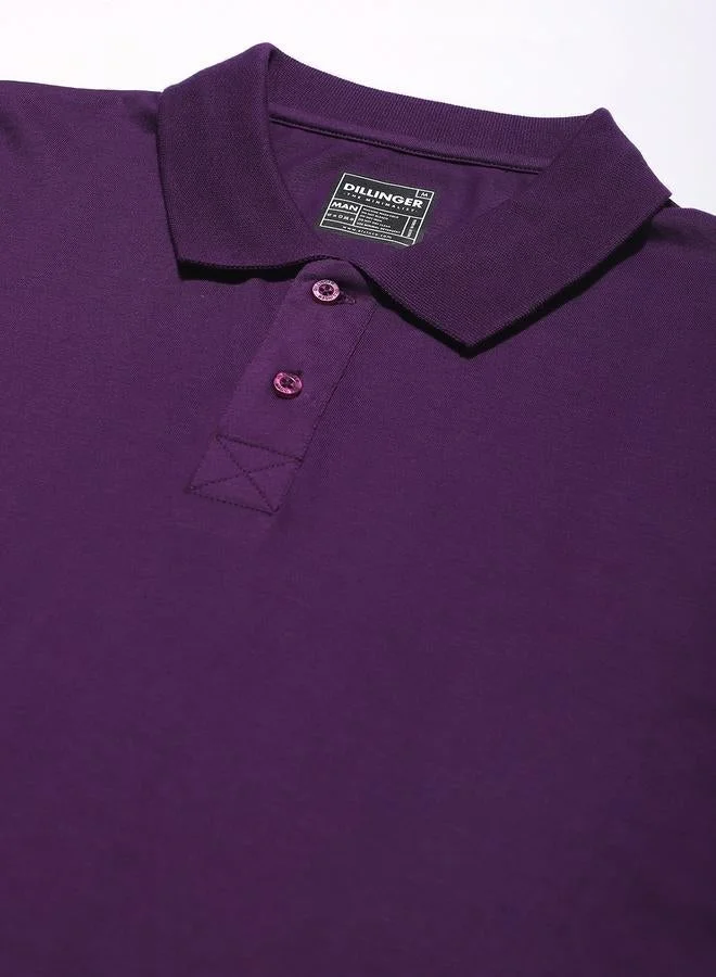 Dillinger Men Regular Fit Long Sleeve Solid Polo